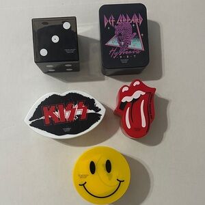 Rock Band Socks - KISS, Rolling Stones, Def Leppard, (Smiley & Dice)